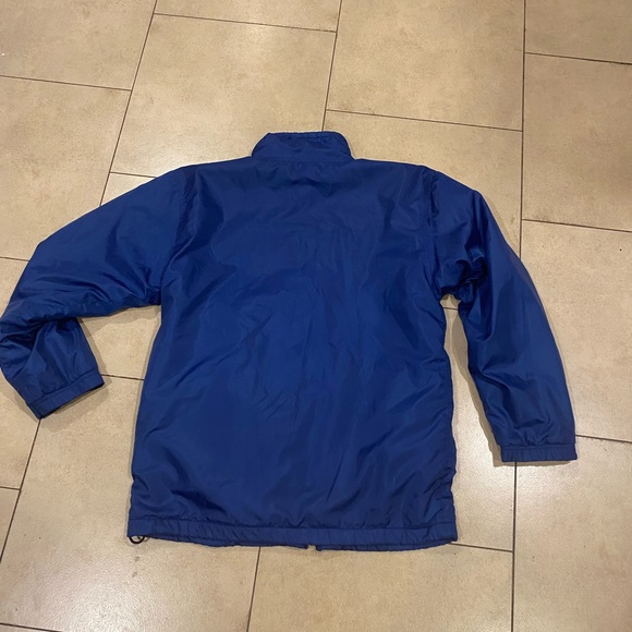 Vintage 90s Mens Ralph Lauren Polo Jeans Fleece Lined Blue Bomber Jacket Large - Picture 2 of 7